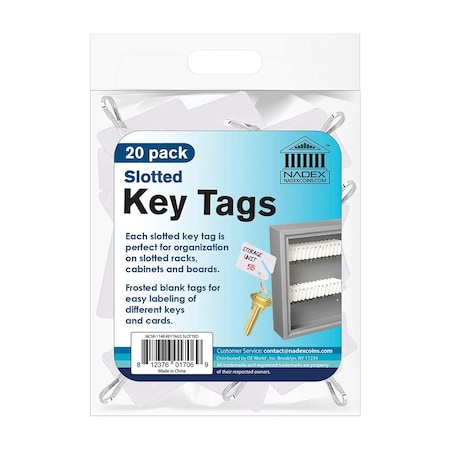 Nadex Coins Slotted Key Tags, 20PK NCS8-1148